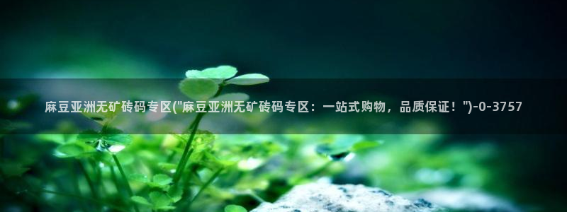 麻豆专区一区：麻豆亚洲无矿砖码专区(\